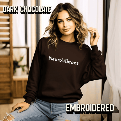 NeuroVibrant Embroidered Sweatshirt – Premium Midweight Crewneck - You're My Kind of Weird