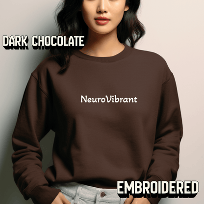NeuroVibrant Embroidered Sweatshirt – Premium Midweight Crewneck - You're My Kind of Weird