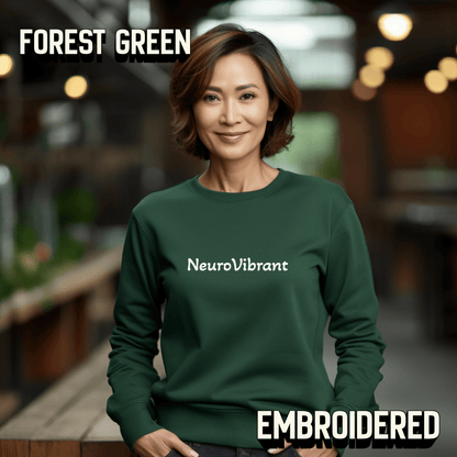NeuroVibrant Embroidered Sweatshirt – Premium Midweight Crewneck - You're My Kind of Weird
