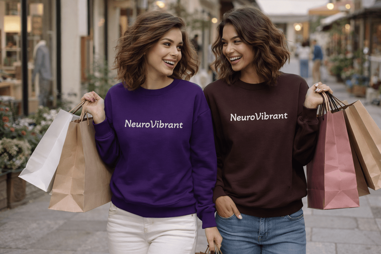 NeuroVibrant Embroidered Sweatshirt – Premium Midweight Crewneck - You're My Kind of Weird