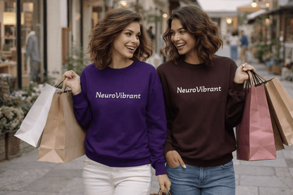 NeuroVibrant Embroidered Sweatshirt – Premium Midweight Crewneck - You're My Kind of Weird