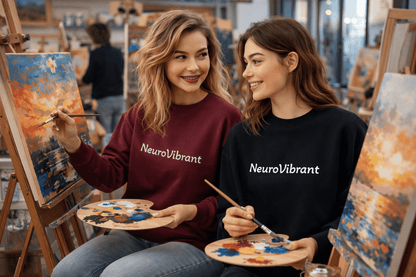 NeuroVibrant Embroidered Sweatshirt – Premium Midweight Crewneck - You're My Kind of Weird
