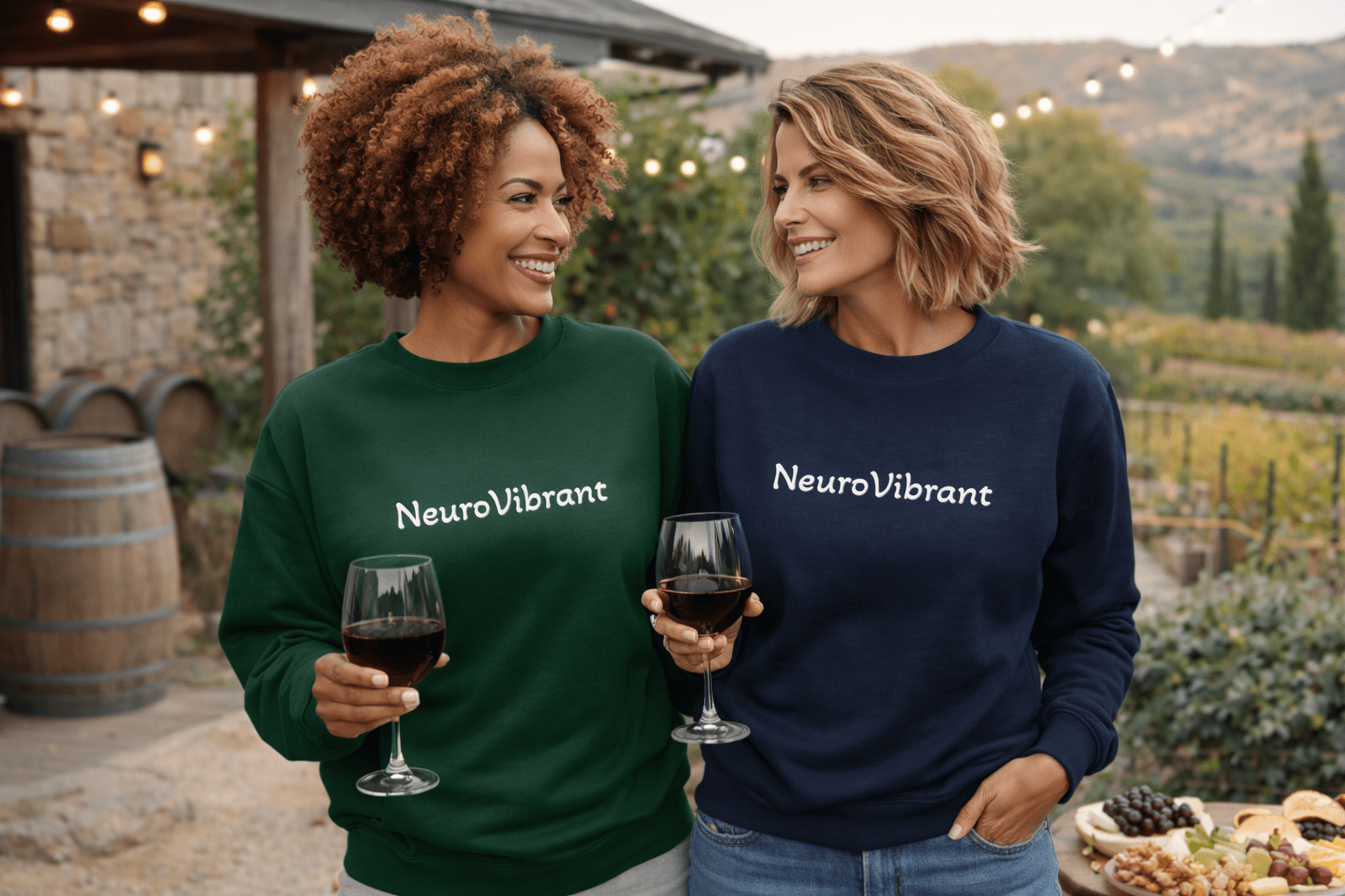 NeuroVibrant Embroidered Sweatshirt – Premium Midweight Crewneck - You're My Kind of Weird
