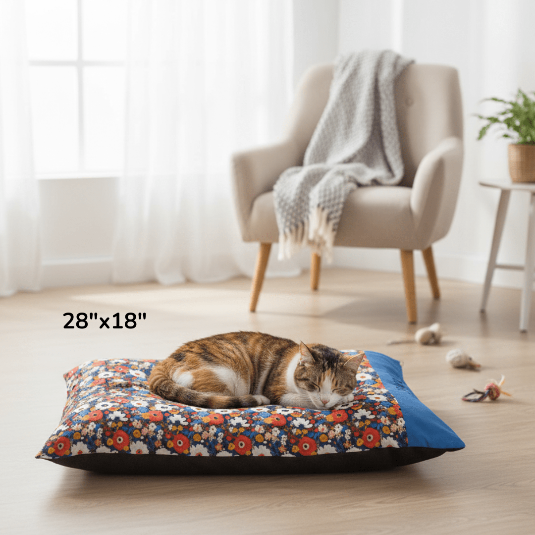 Personalized Floral Pet Bed with Name | Custom Dog Bed or Cat Bed - You're My Kind of Weird