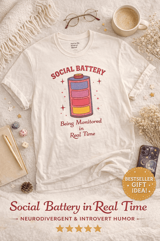 Social Battery Shirt | Neurodivergent Introvert Tee - You're My Kind of Weird