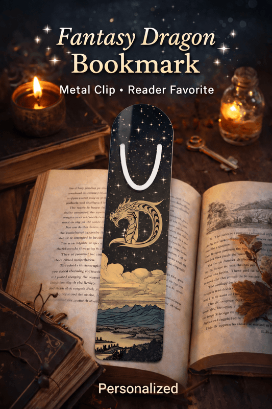 Personalized Dragon Metal Bookmark | Fantasy Bookmark Clip | Mythology Reader Gift | Book Lover Gift - You're My Kind of Weird