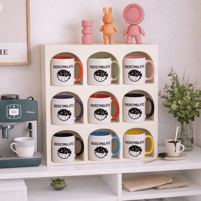 Overstimulated Pufferfish Mug | Accent Coffee Mug 11oz 15oz - You're My Kind of Weird