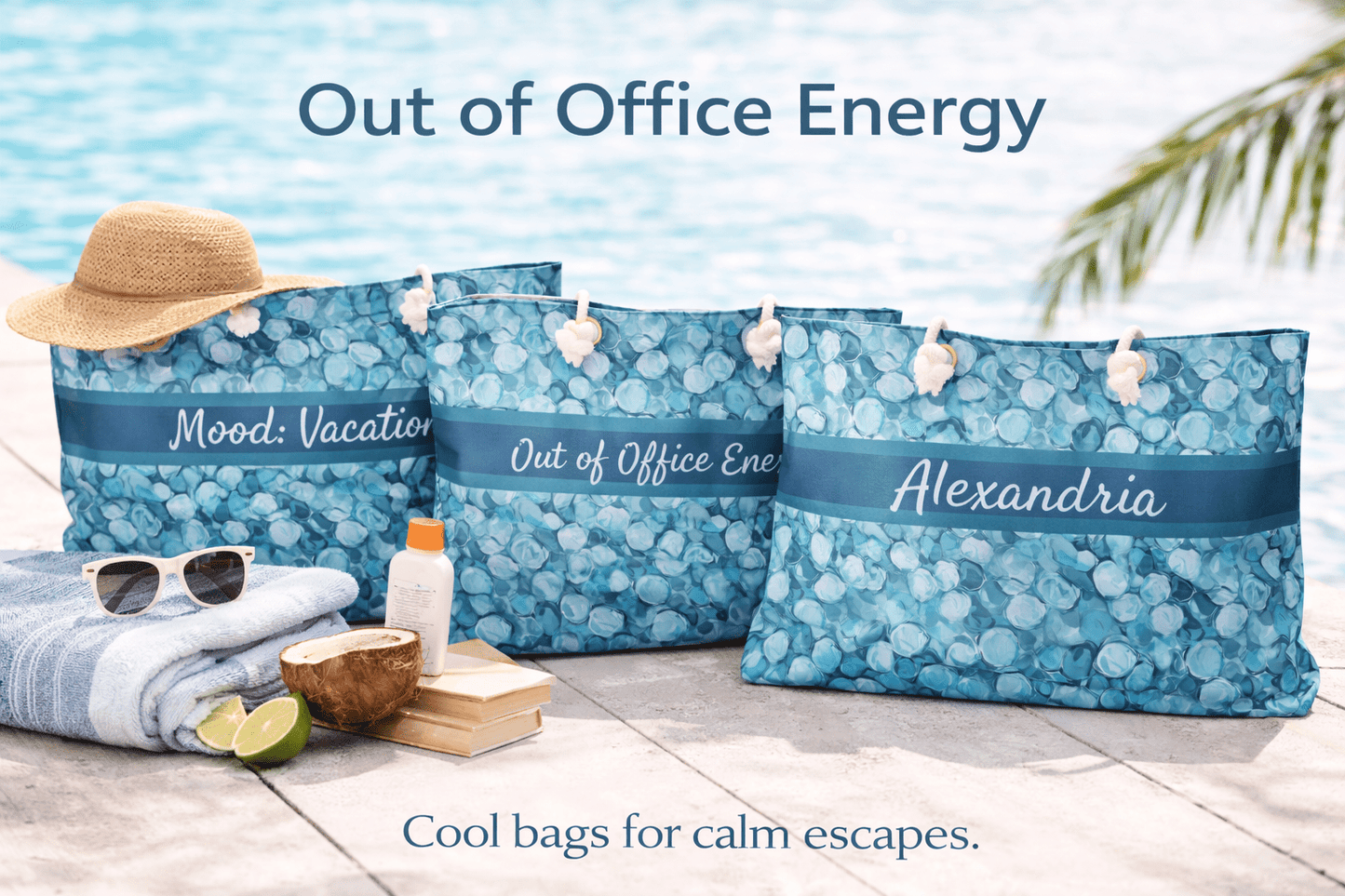 Your Calm, Your Way Personalized Beach Bag