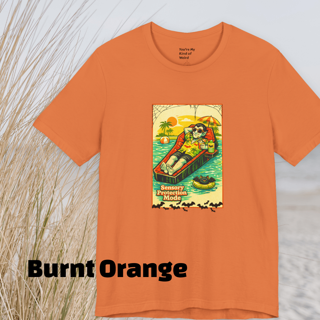 Sensory Protection Mode Vampire Shirt | Goth Summerween Tee - You're My Kind of Weird