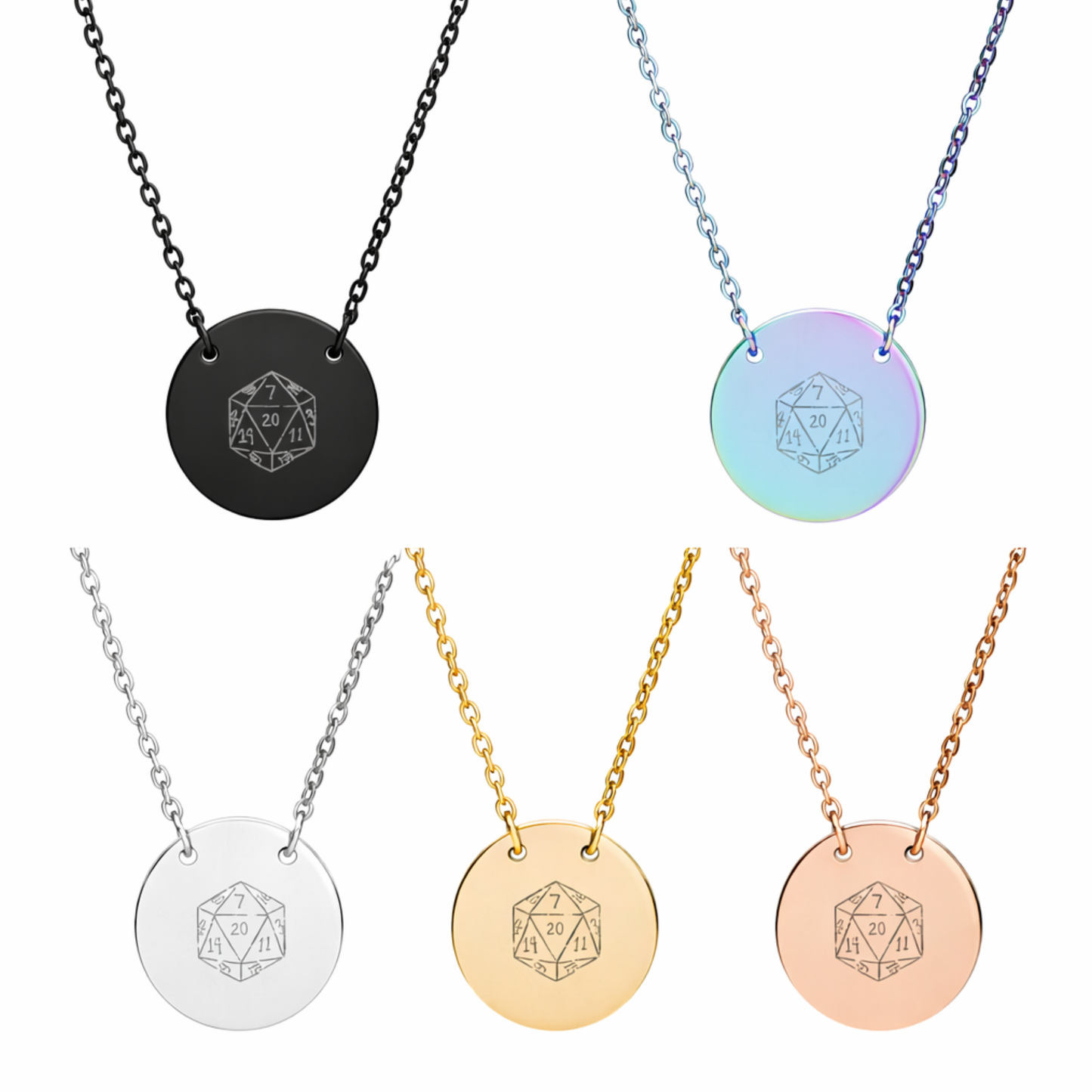 D20 Necklace DnD Dice and Geek Chic Jewelry