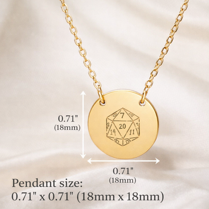 D20 Necklace DnD Dice and Geek Chic Jewelry