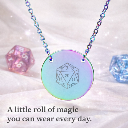 D20 Necklace DnD Dice and Geek Chic Jewelry