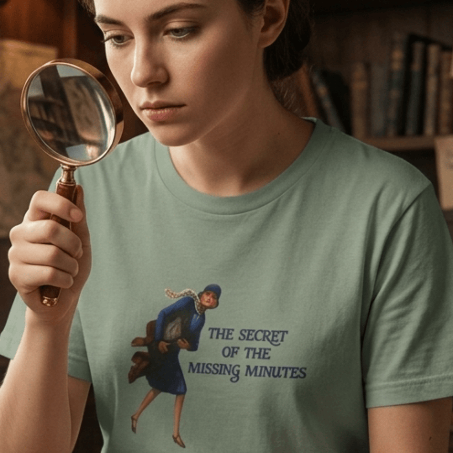 "The Secret of the Missing Minutes" Vintage Illustration Tee - You're My Kind of Weird