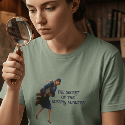 "The Secret of the Missing Minutes" Vintage Illustration Tee - You're My Kind of Weird