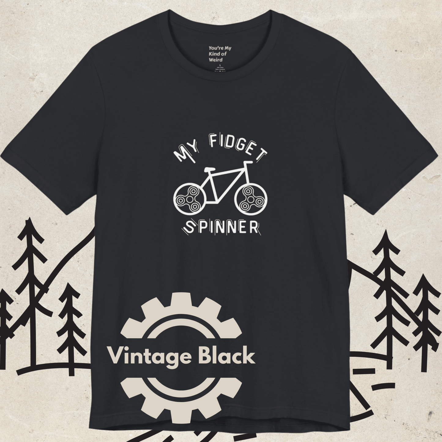 My Fidget Spinner Bike Shirt, Neurodivergent Cycling Tee - You're My Kind of Weird