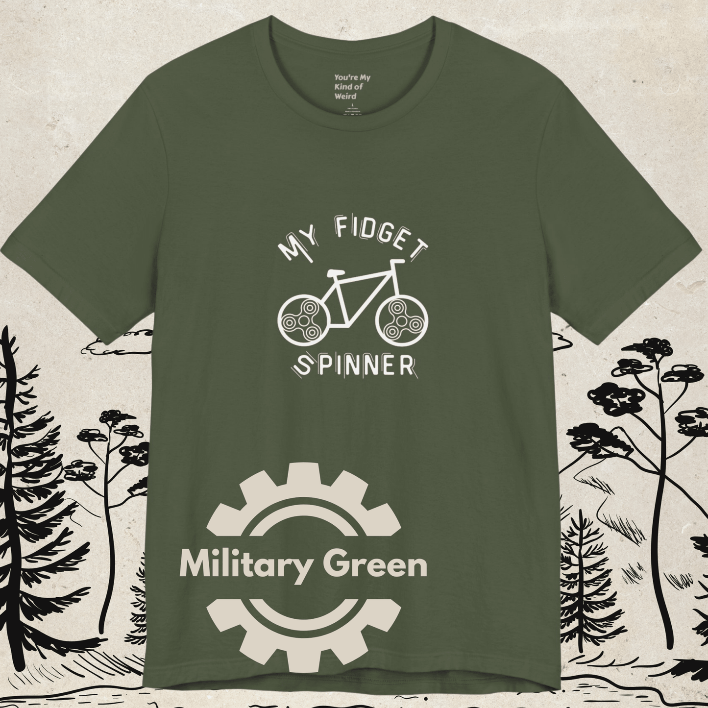 My Fidget Spinner Bike Shirt, Neurodivergent Cycling Tee - You're My Kind of Weird