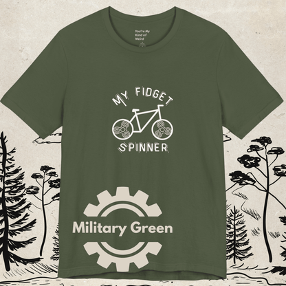 My Fidget Spinner Bike Shirt, Neurodivergent Cycling Tee - You're My Kind of Weird