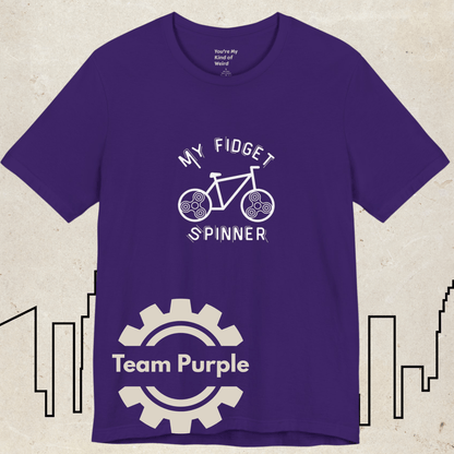 My Fidget Spinner Bike Shirt, Neurodivergent Cycling Tee - You're My Kind of Weird