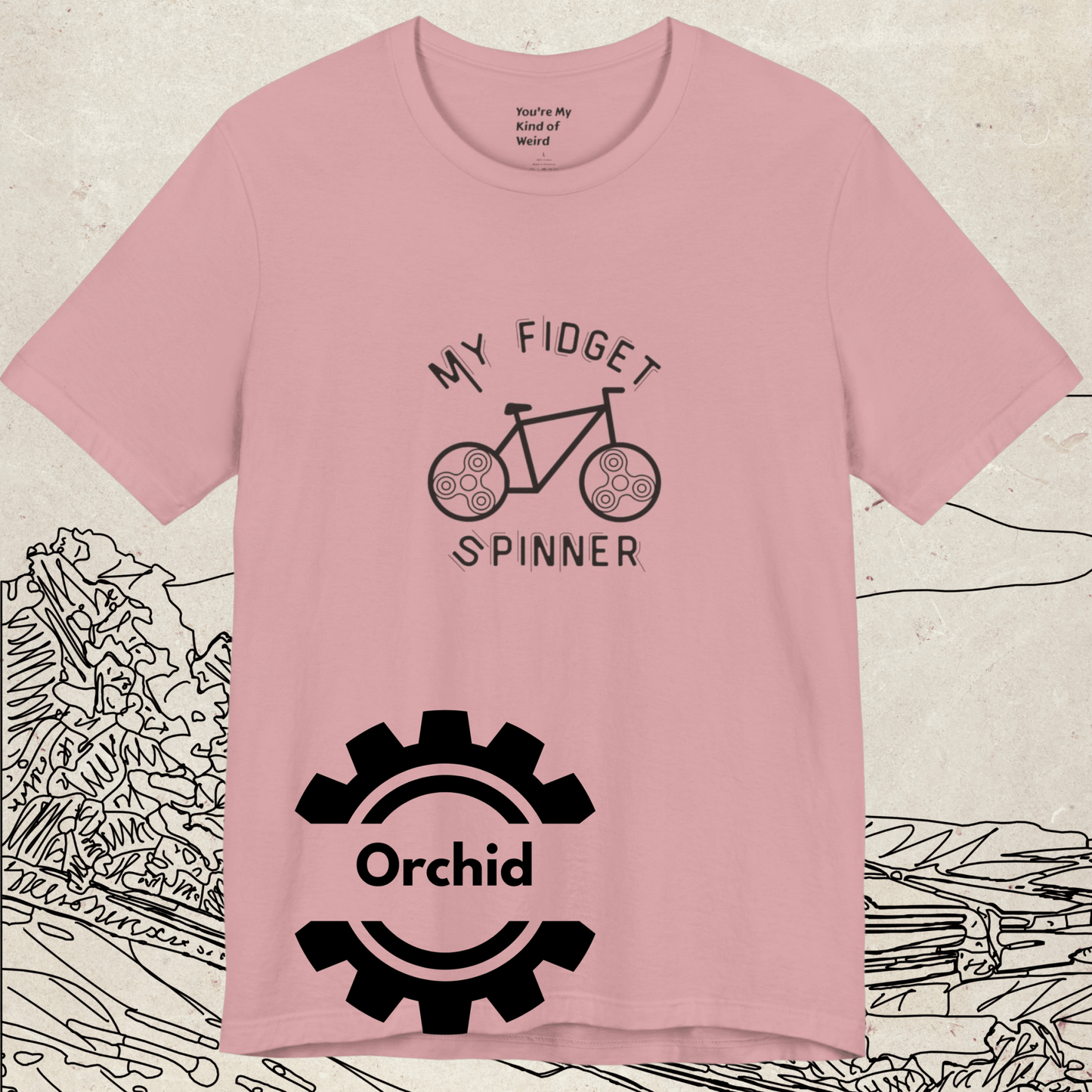 My Fidget Spinner Bike Shirt, Neurodivergent Cycling Tee - You're My Kind of Weird