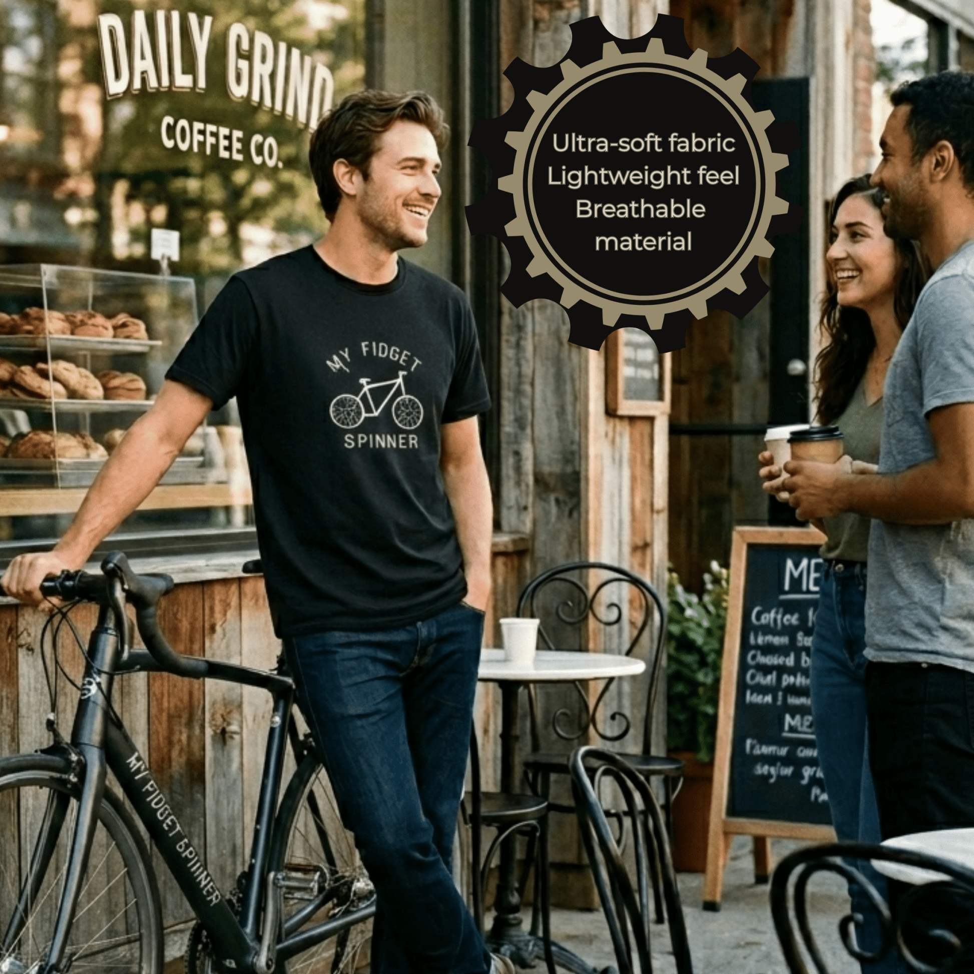My Fidget Spinner Bike Shirt, Neurodivergent Cycling Tee - You're My Kind of Weird