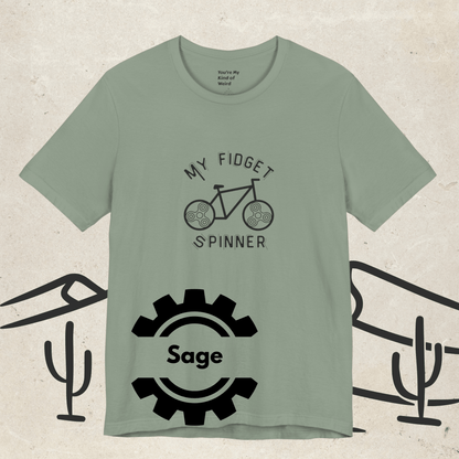My Fidget Spinner Bike Shirt, Neurodivergent Cycling Tee - You're My Kind of Weird