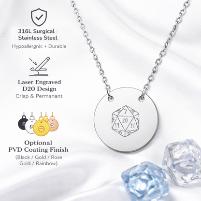 D20 Necklace DnD Dice and Geek Chic Jewelry - You're My Kind of Weird