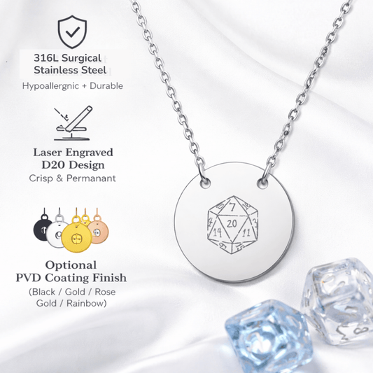 D20 Necklace DnD Dice and Geek Chic Jewelry - You're My Kind of Weird