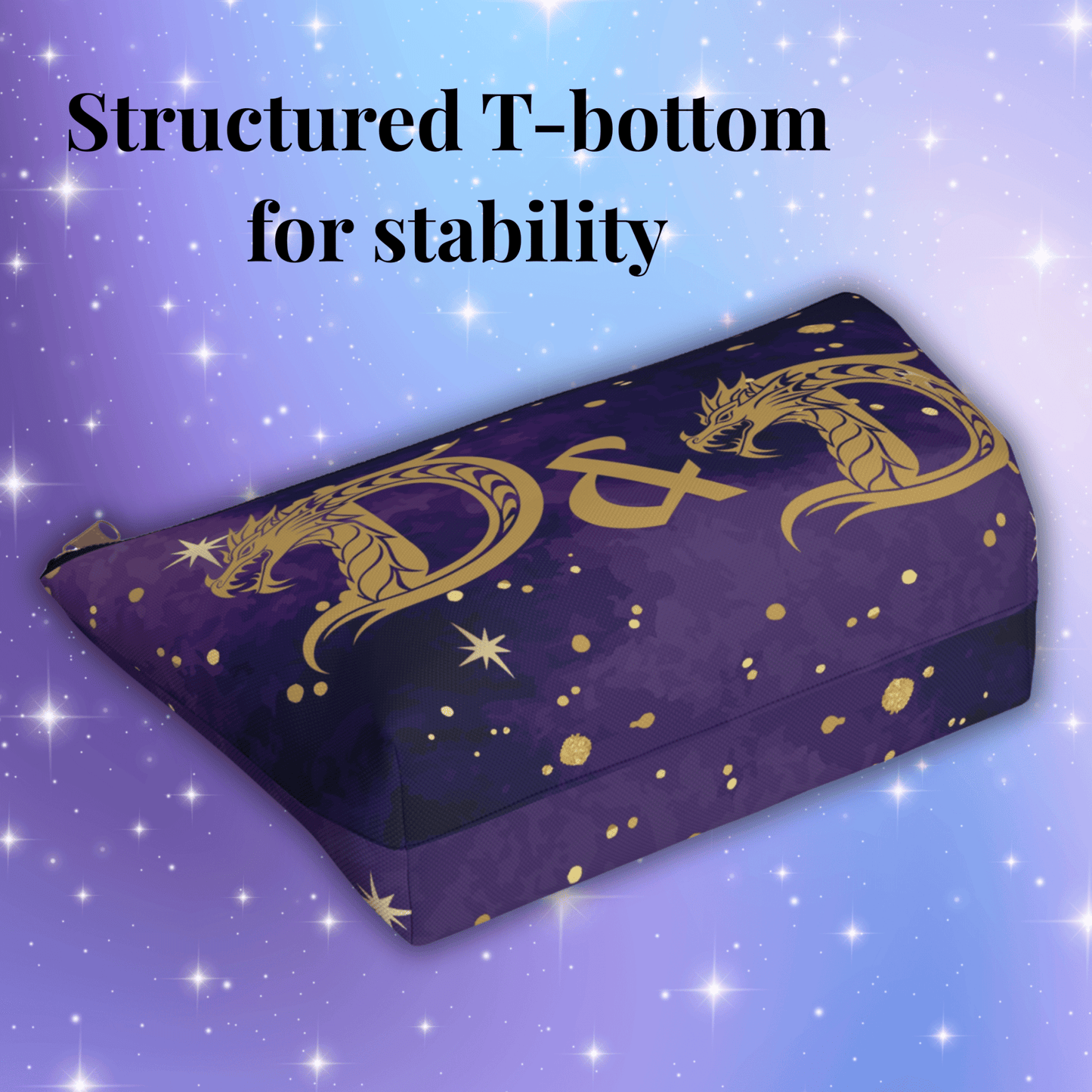 Golden Dragon D&D Accessory Pouch | T - Bottom Zipper Pouch - You're My Kind of Weird