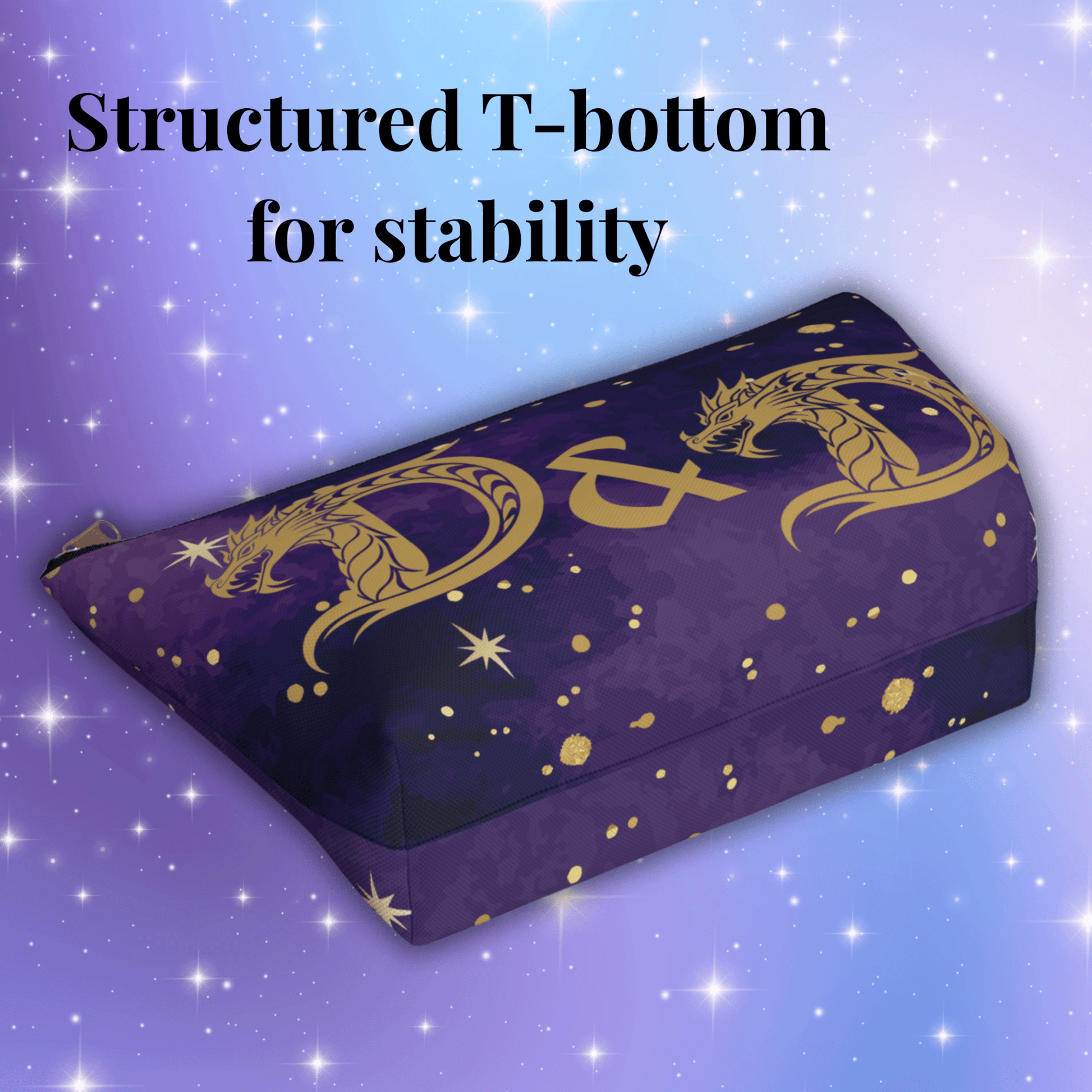 Golden Dragon D&D Accessory Pouch | T - Bottom Zipper Pouch - You're My Kind of Weird