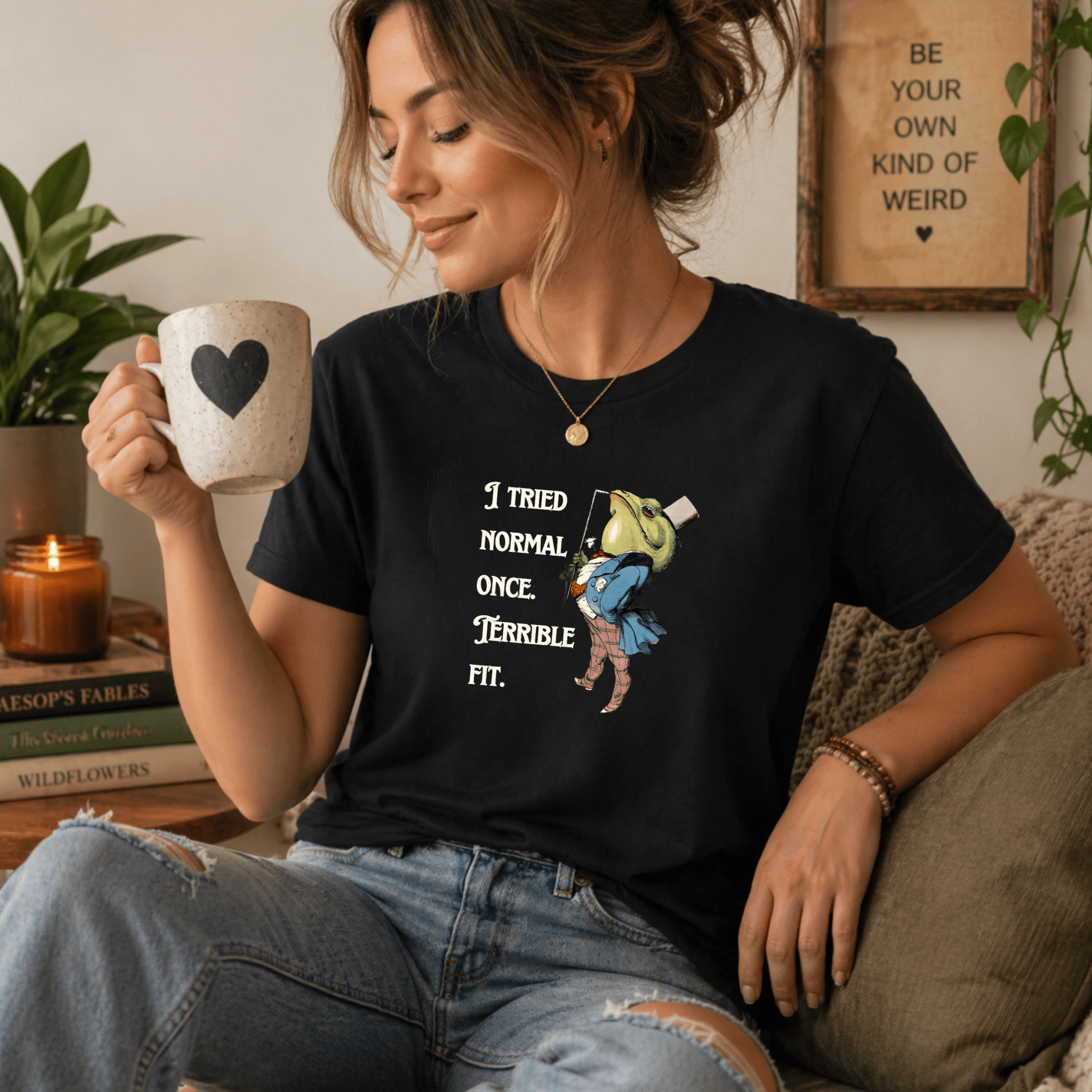 Funny Frog Neurodiversity Shirt "I Tried Normal Once. Terrible Fit." - You're My Kind of Weird