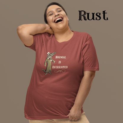 Normal Is Overrated tee: Classic Storybook Illustration Alligator Shirt - You're My Kind of Weird