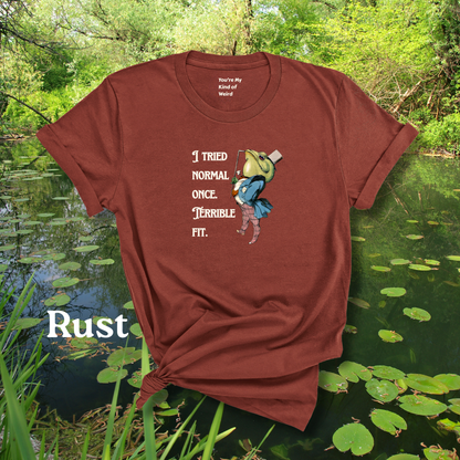 Funny Frog Neurodiversity Shirt "I Tried Normal Once. Terrible Fit." - You're My Kind of Weird