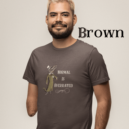 Normal Is Overrated tee: Classic Storybook Illustration Alligator Shirt - You're My Kind of Weird