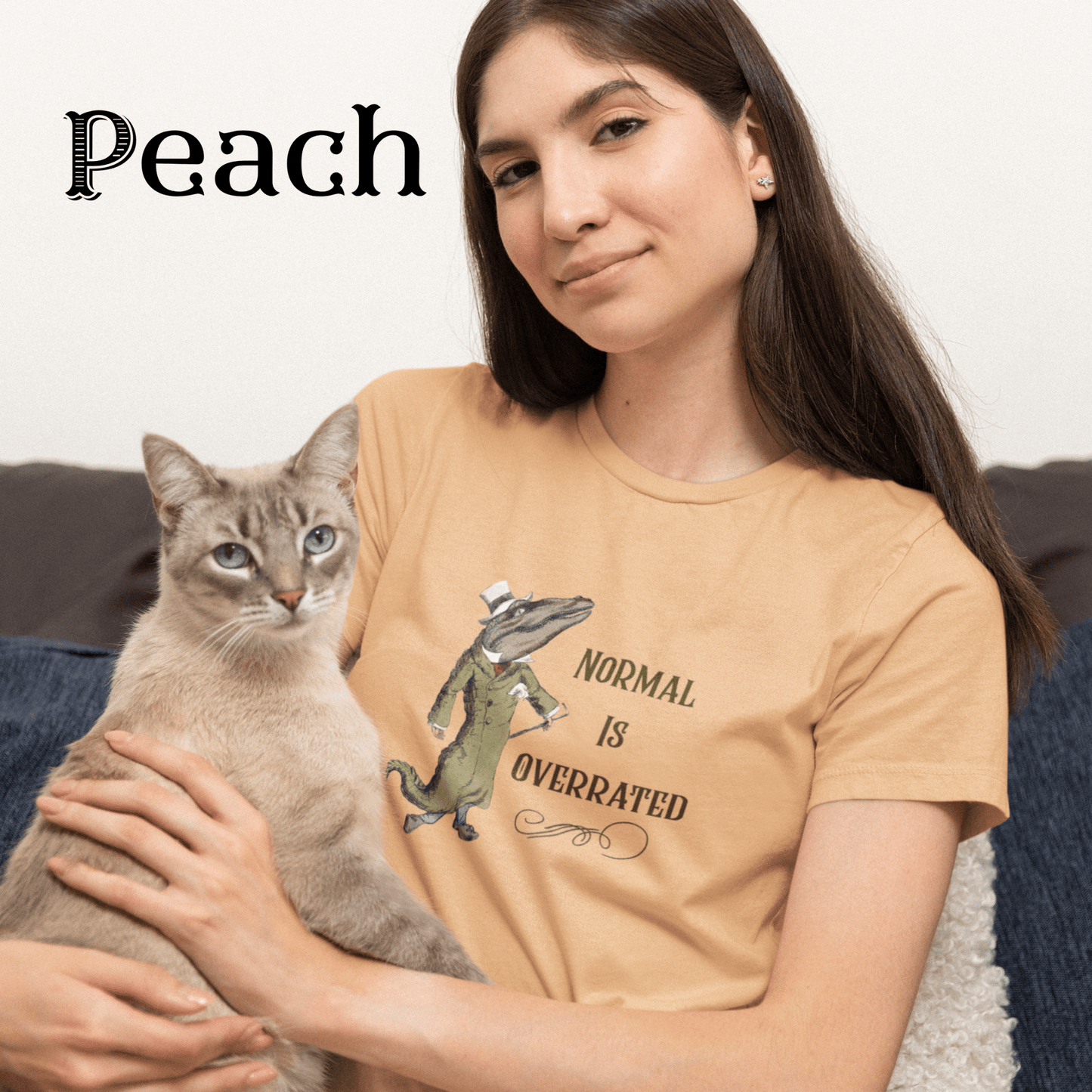 Normal Is Overrated tee: Classic Storybook Illustration Alligator Shirt - You're My Kind of Weird