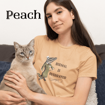 Normal Is Overrated tee: Classic Storybook Illustration Alligator Shirt - You're My Kind of Weird