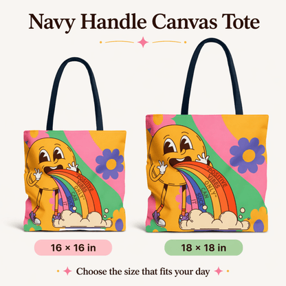 Chemo Support Tote Bag "Positive Vibes Only Can Suck It" Chemo Care Package Bag and Hospital Treatment Tote - You're My Kind of Weird