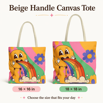 Chemo Support Tote Bag "Positive Vibes Only Can Suck It" Chemo Care Package Bag and Hospital Treatment Tote - You're My Kind of Weird