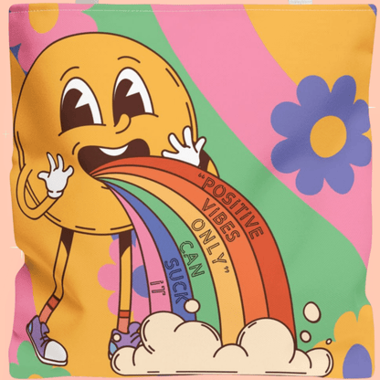 Chemo Support Tote Bag "Positive Vibes Only Can Suck It" Chemo Care Package Bag and Hospital Treatment Tote - You're My Kind of Weird