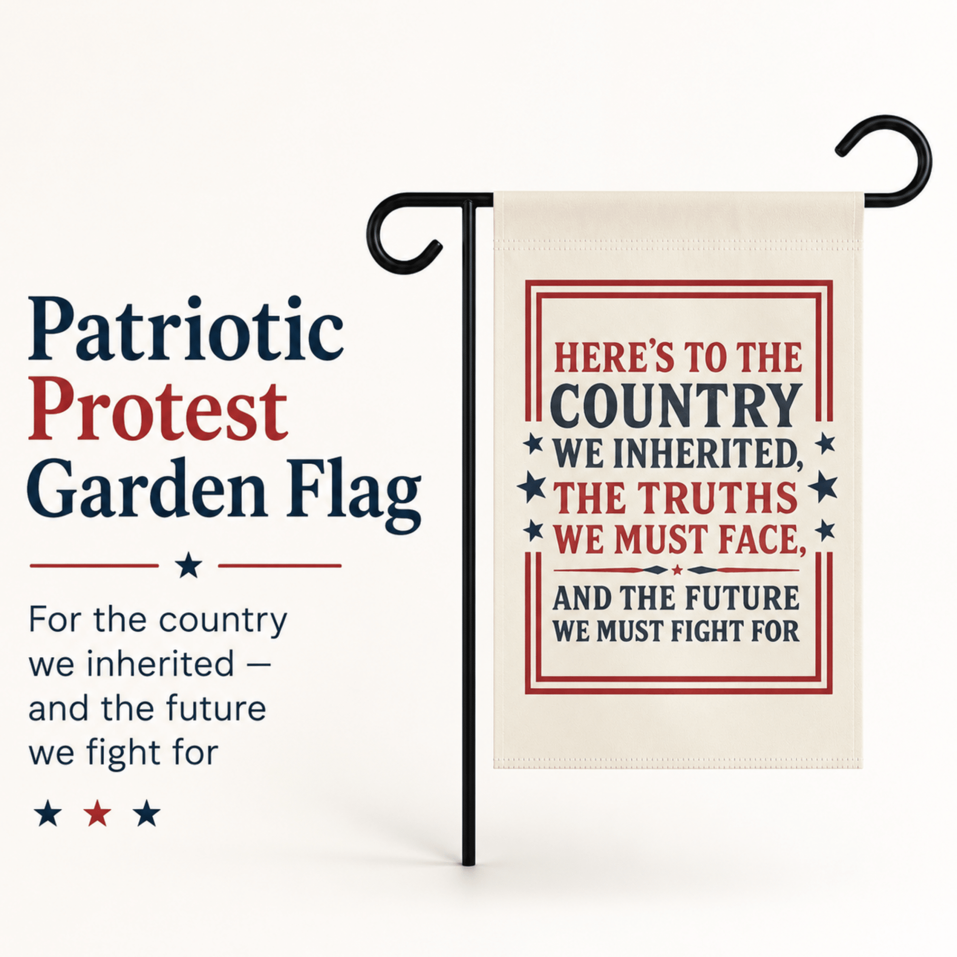 4th of July Protest Garden Flag, Liberal Patriotic Yard Banner, Independence Day Outdoor Decor - You're My Kind of Weird