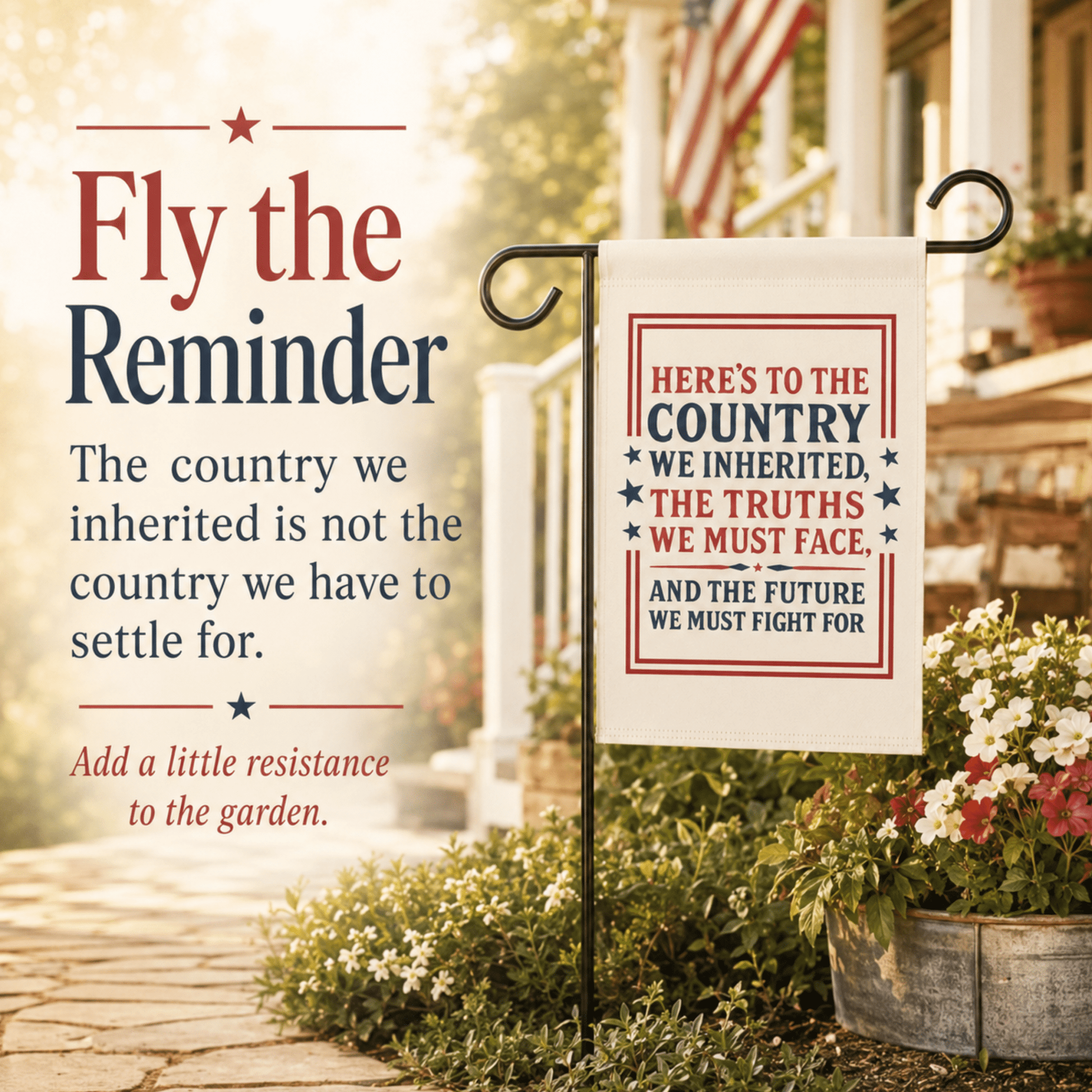 4th of July Protest Garden Flag, Liberal Patriotic Yard Banner, Independence Day Outdoor Decor - You're My Kind of Weird
