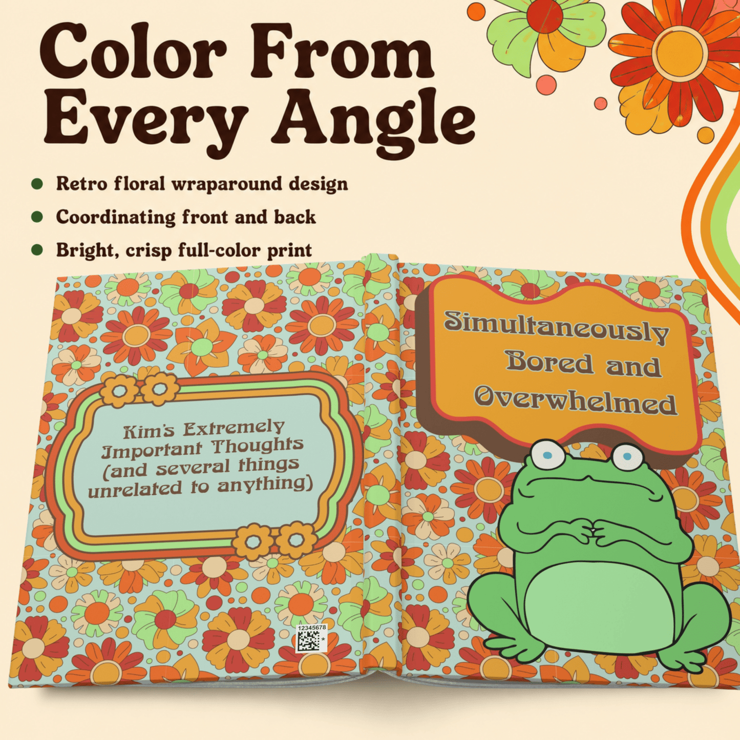 Personalized ADHD Journal, Custom Frog Notebook, AuDHD Gift - You're My Kind of Weird