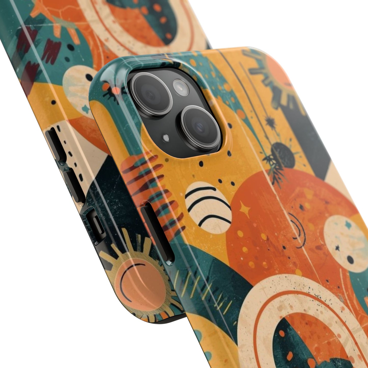 Dopamine Abstract Retro Sun and Moon iPhone Case | Tough Phone Cases - You're My Kind of Weird