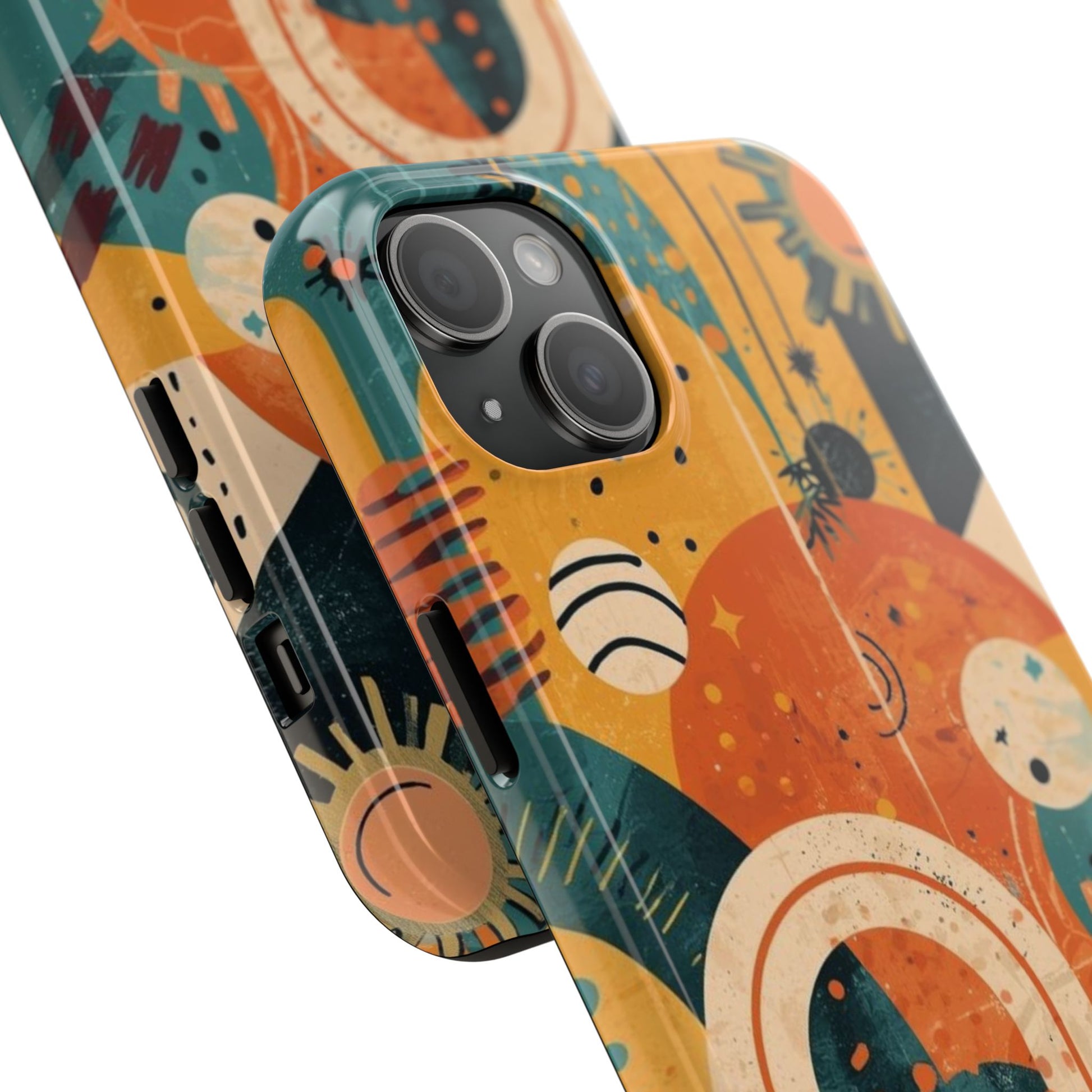 Dopamine Abstract Retro Sun and Moon iPhone Case | Tough Phone Cases - You're My Kind of Weird