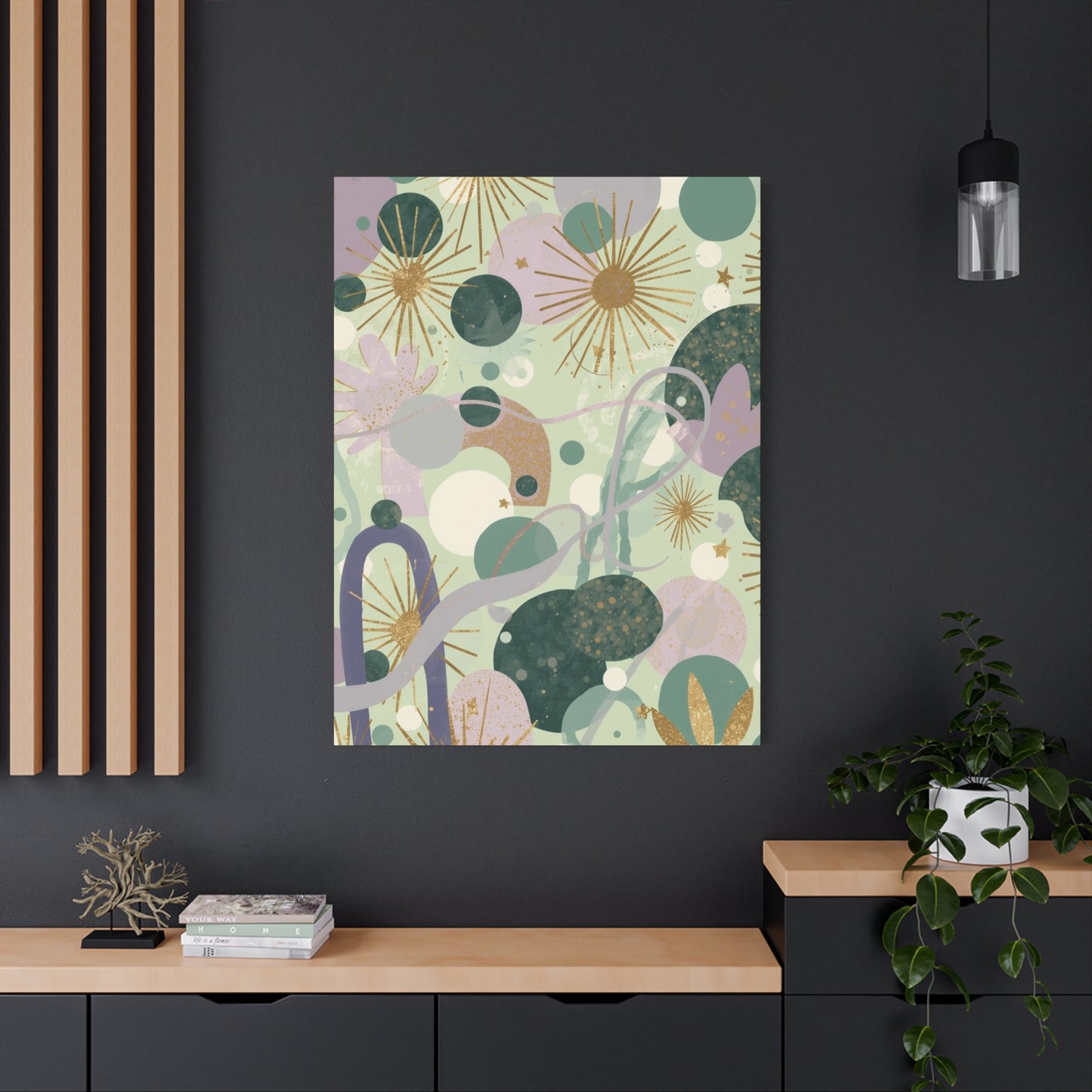 Dopamine Abstract Celestial Shapes Matte Canvas - You're My Kind of Weird