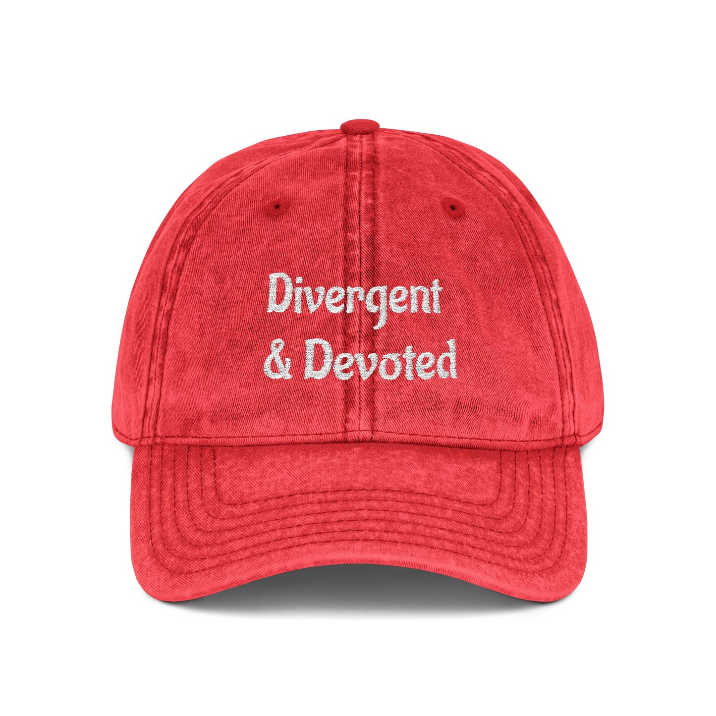 Divergent & Devoted Cap | Vintage Embroidered Hat - You're My Kind of Weird