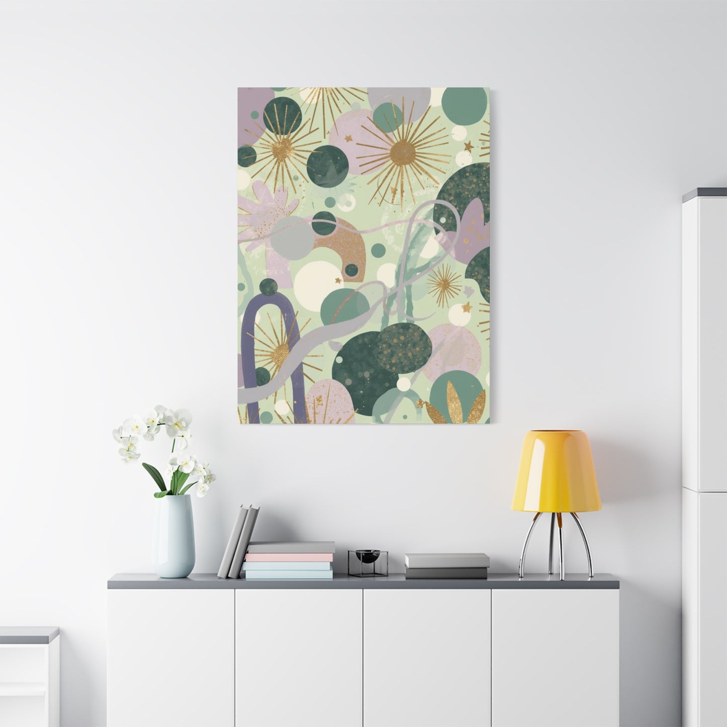 Dopamine Abstract Celestial Shapes Matte Canvas - You're My Kind of Weird