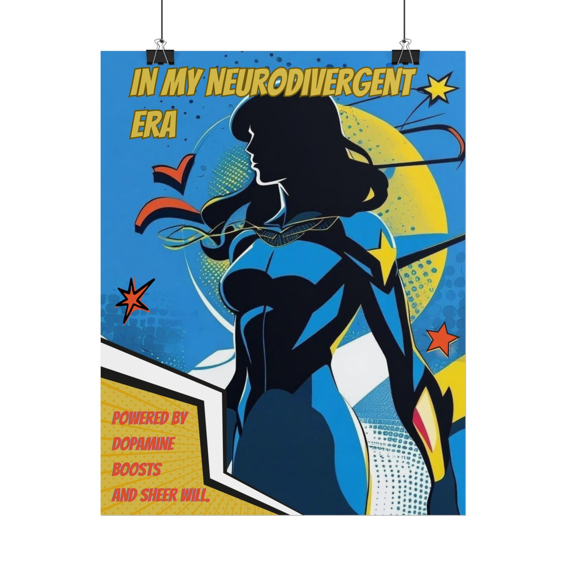 In My Neurodivergent Era Poster – ADHD Superhero Retro Comic Art Print - You're My Kind of Weird