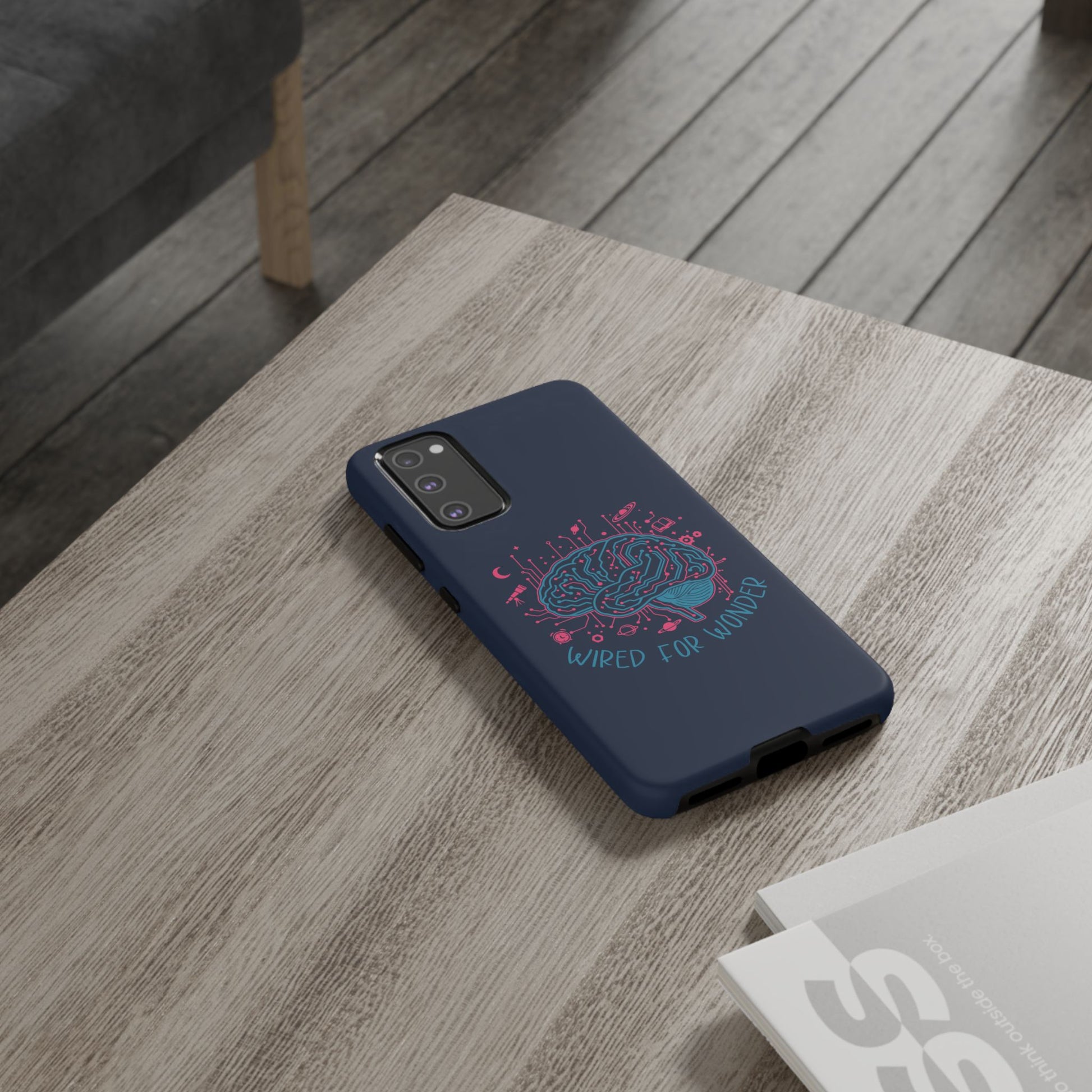 "Wired for Wonder" Brain Tech Design Samsung Galaxy Phone Case - You're My Kind of Weird