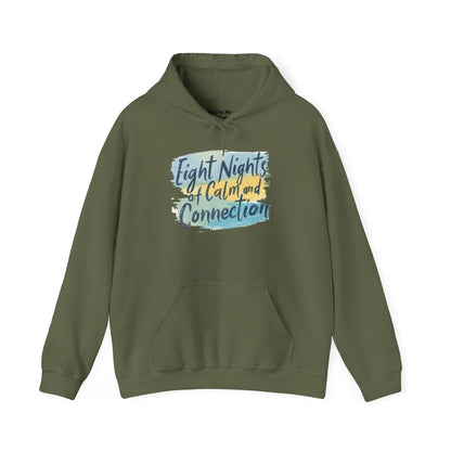 Eight Nights of Calm and Connection Hoodie | Cozy Hanukkah Sweatshirt - You're My Kind of Weird