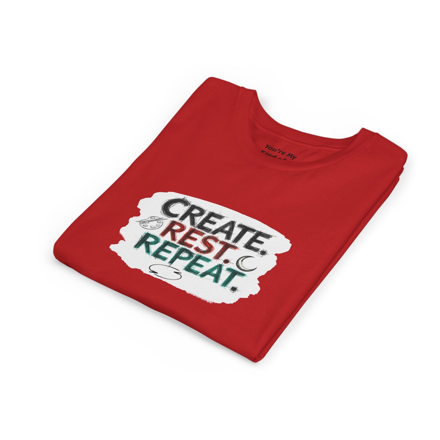 Create. Rest. Repeat. Kids Kwanzaa Shirt | Youth Creativity Tee | Uplifting Holiday Gift for Young Dreamers - You're My Kind of Weird